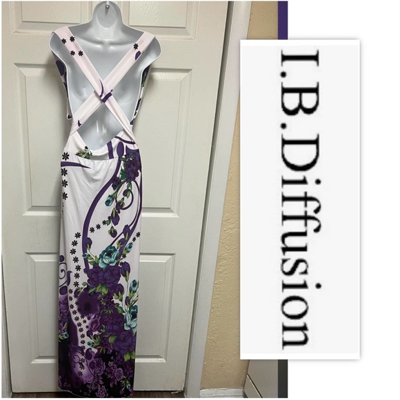 IB Diffusion Purple Floral Maxi Dress - Picture 3 of 12